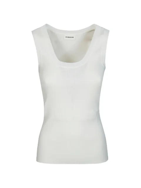 P.A.R.O.S.H. ribbed tank top White D500743CIPRIA26