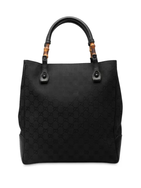 Gucci Pre-Owned 2000-2015 GG Canvas Bamboo tote bag Black JDG410H86XLM4DCA