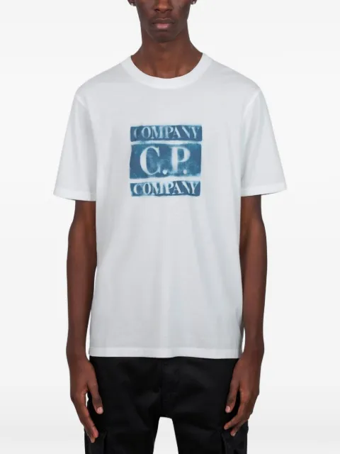C.P. Company 30/1 jersey short-sleeve faded logo T-shirt White 20CMTS141A110579W103