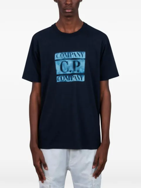 C.P. Company logo-detail short-sleeve T-shirt Blue 20CMTS141A110579W888