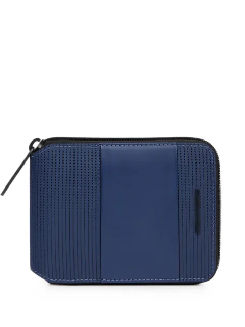 PIQUADRO mesh-panelled zip-around wallet Blue PU5762S137RBLU