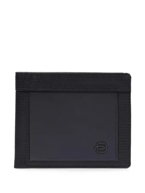 PIQUADRO logo-patch bifold wallet Black PU3891S136RN
