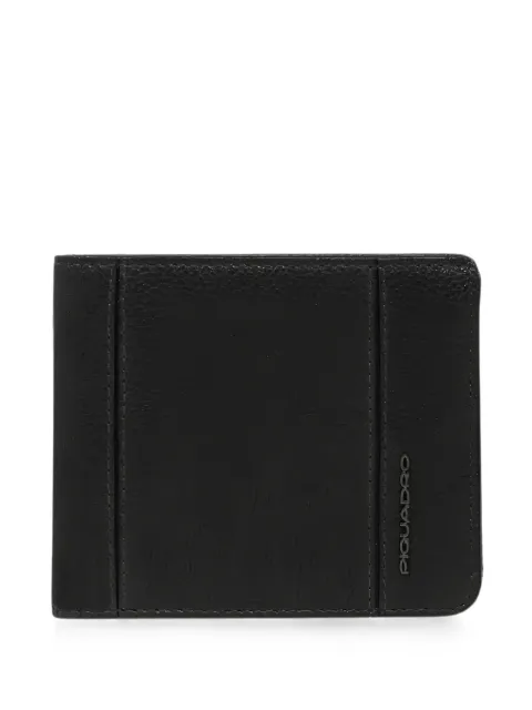 PIQUADRO logo-plaque bifold wallet Black PU3891S134RN