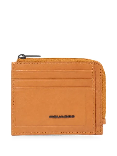 PIQUADRO logo-plaque zip-around wallet Yellow PP4822S138R