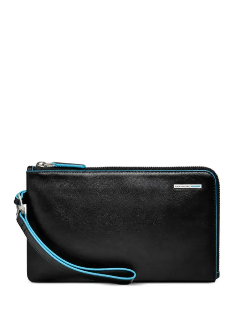 PIQUADRO leather wristlet clutch bag Black AC2648B2