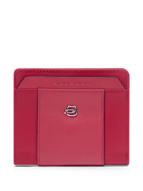 PIQUADRO logo-plaque leather card holder Pink PD6660W92TRR