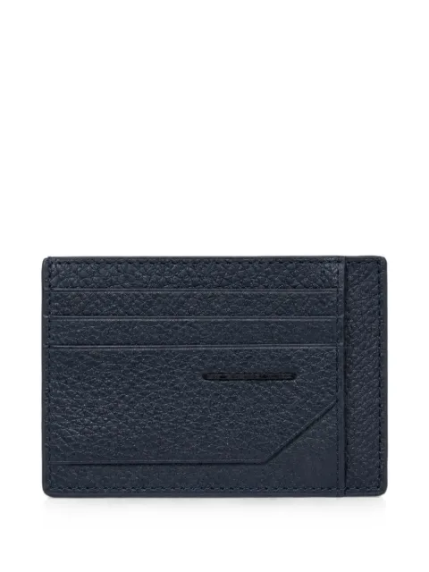 PIQUADRO grained leather card holder Blue PP2762S135RN