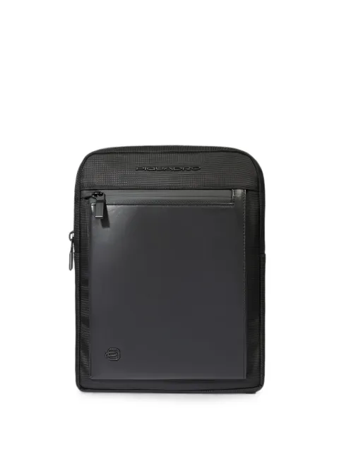 PIQUADRO logo-plaque panelled backpack Black CA1816S136N