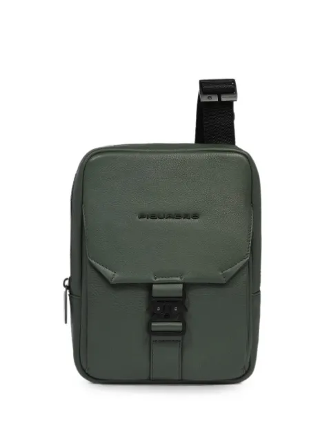 PIQUADRO buckle-fastening leather messenger bag Green CA3084S135VE