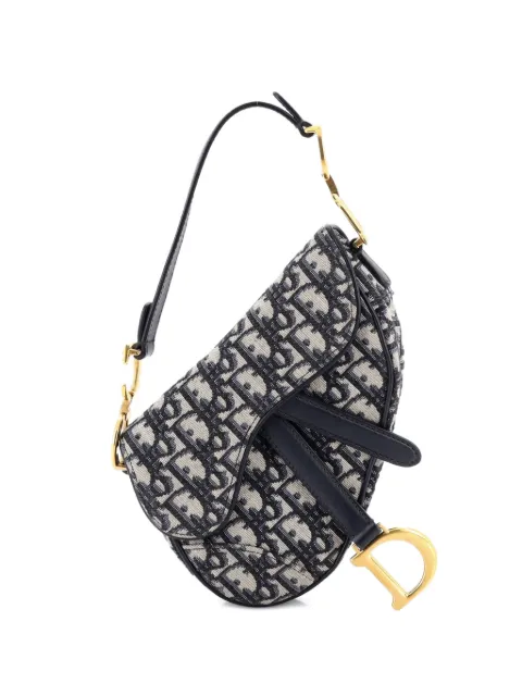 Christian Dior Pre-Owned Saddle Handbag Oblique Canvas Mini shoulder bag Blue 96UUUNQMCQ4RC7QX