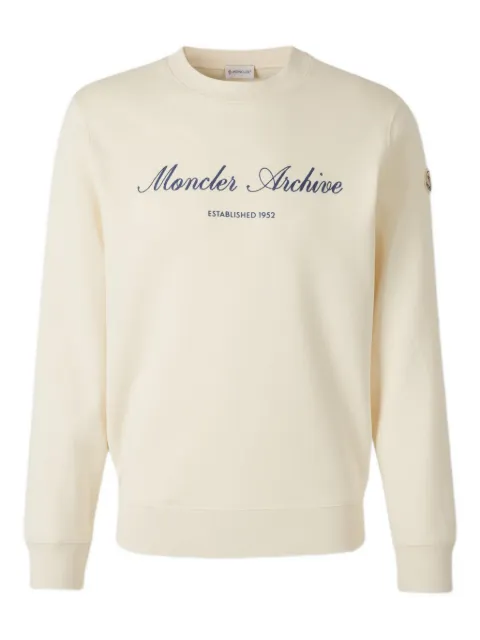 Moncler logo-detail sweatshirt Neutrals L10918G0001889A8F