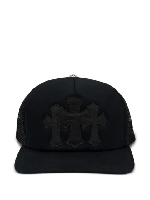 Chrome Hearts triple-cross trucker baseball cap Black CHRM0576
