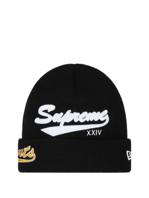 Supreme x New Era Salvation beanie hat Black SU26729