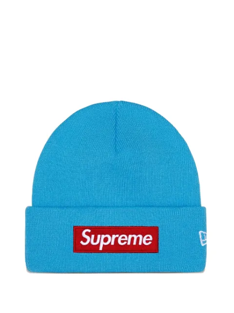 Supreme x New Era logo beanie hat Blue SU26727