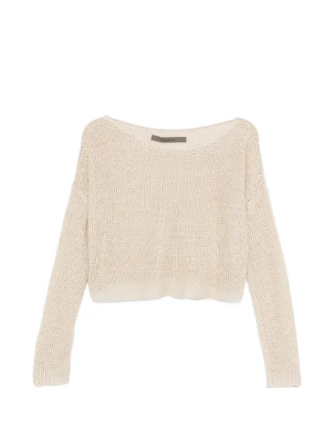 Enza Costa open-knit sweater Neutrals LINO8109