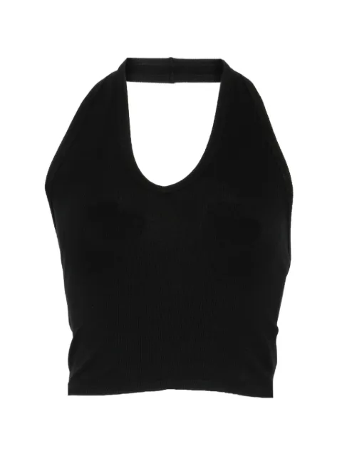 Enza Costa ribbed halterneck top Neutrals SRS30206BLACK