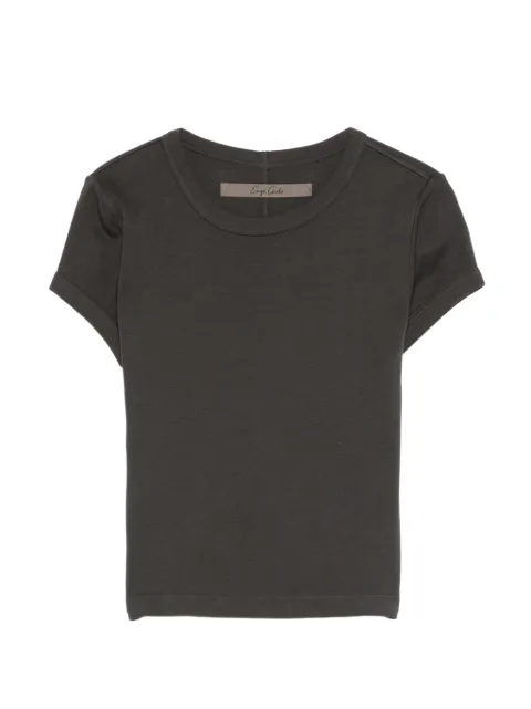 Enza Costa Supima Baby cropped cotton T-shirt Grey RBC30062