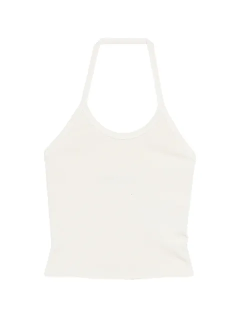 Enza Costa halter-neck ribbed tank top Neutrals CTSR30209