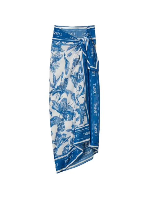 TWINSET floral print sarong White 261LM5BGG