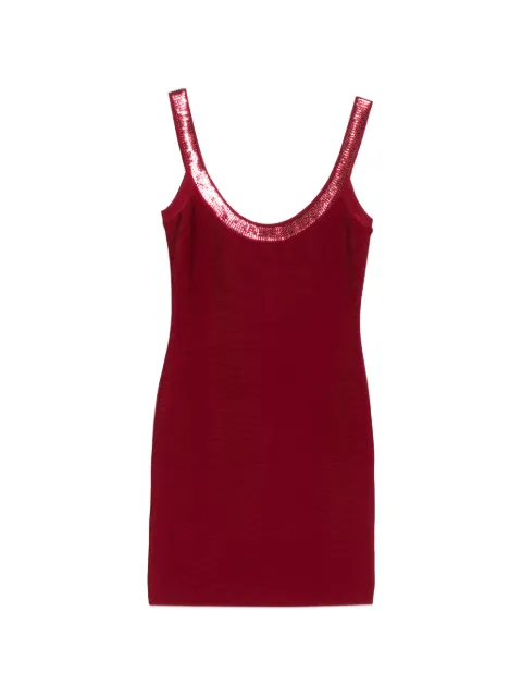 Hervé Léger sequin strap mini dress Red 46SEQ8550511