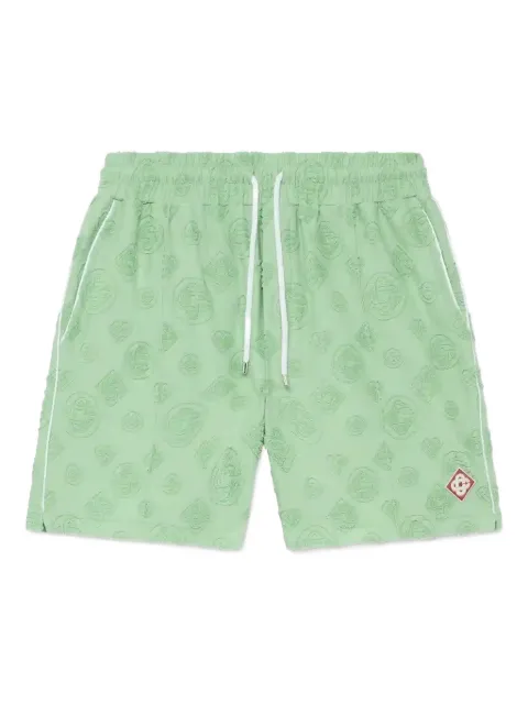 Casablanca monogram-pattern track shorts Green MSP26JTR271