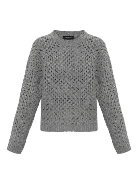 Fabiana Filippi embellished open-knit sweater Grey MAD266F057L9160000