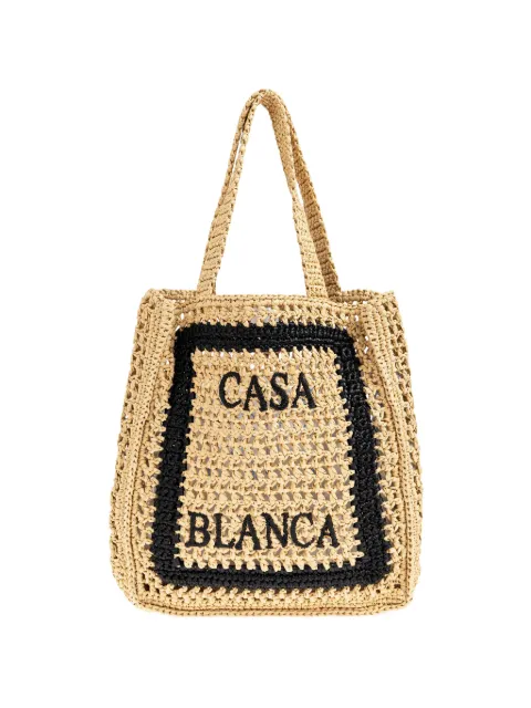 Casablanca logo-graphic tote bag Neutrals ASP26BAG17501