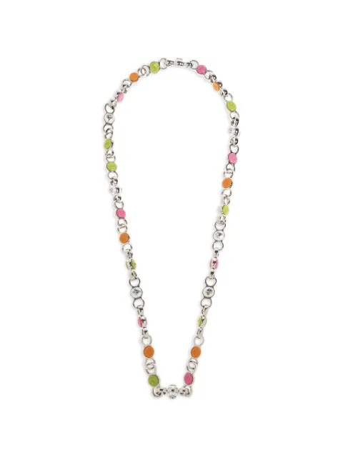 Casablanca enamel charm necklace Silver ASP26JW36001