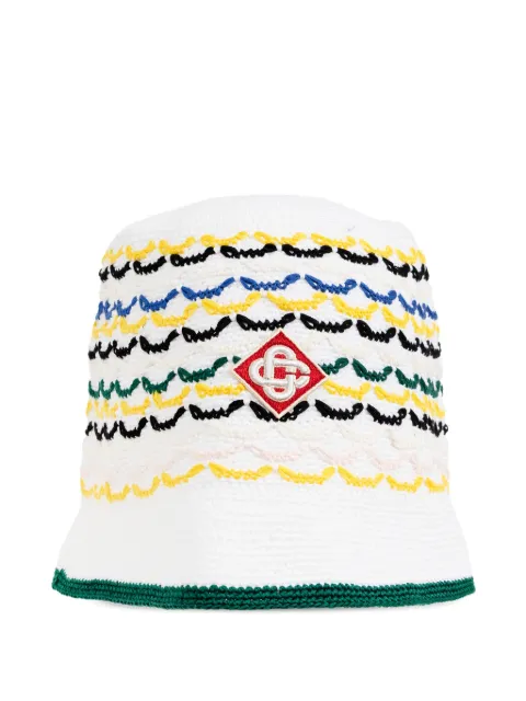Casablanca logo-embroidered bucket hat White ASP26HAT10601