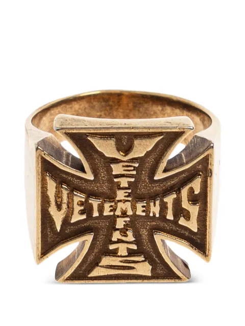 VETEMENTS cross ring Gold UE76RI316G