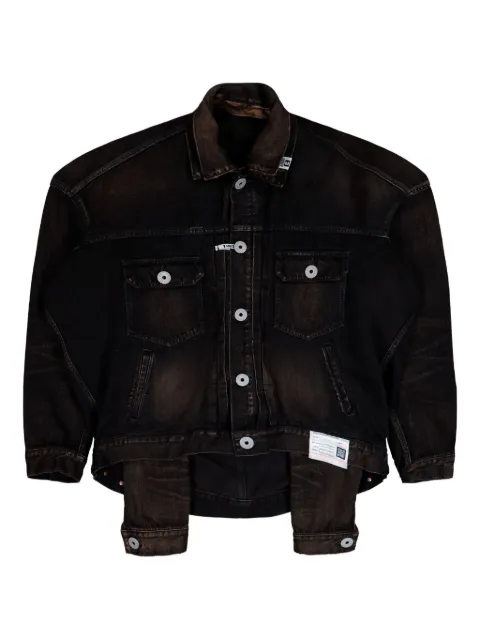 Maison MIHARA YASUHIRO layered denim jacket Black A15BL021