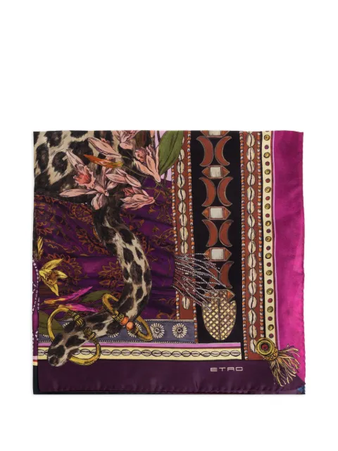 ETRO print scarf Purple WAXA0008AKD89