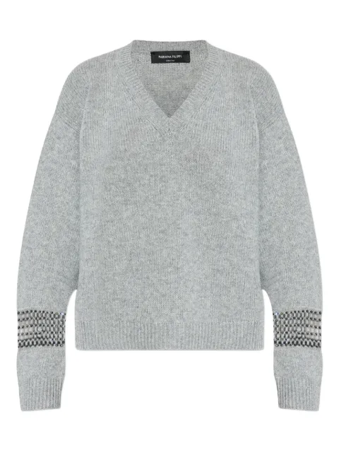 Fabiana Filippi V-neck sweater Grey MAD266F056L8990000