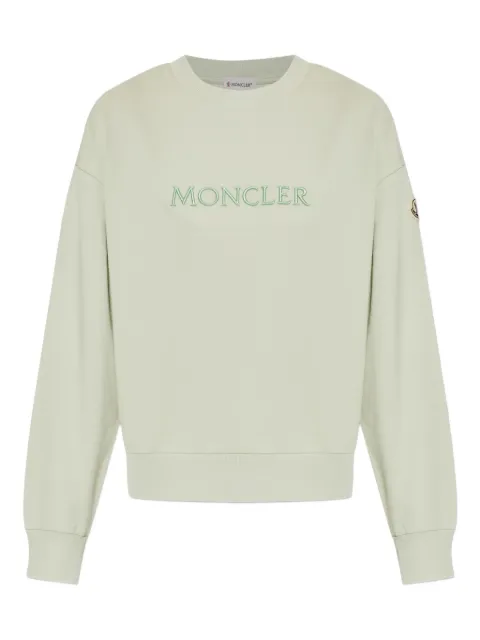 Moncler logo-embroidered sweatshirt Neutrals L10938G0002089B2V