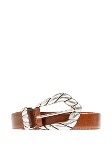 IRO twisted-buckle leather belt Brown WP50EMBELLA