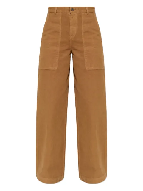 Moncler patch-pocket trousers Brown L10932A000035999H