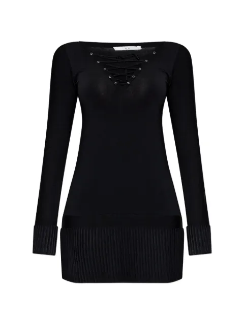 IRO Floca pleated mini dress Black WP33FLOCA