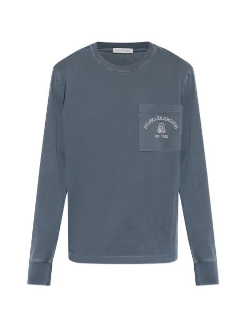 Moncler long-sleeved T-shirt Blue L10918D0000189BAL