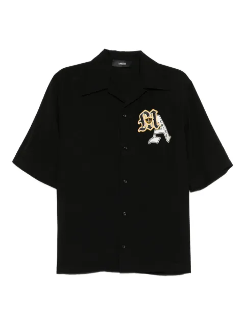 AMIRI varsity-patch shirt Black AMTOSH1052001