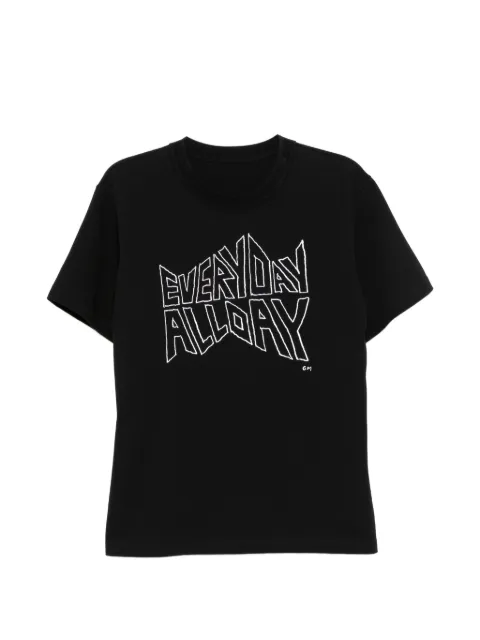 sacai graphic crew neck T-shirt Black 2601121S