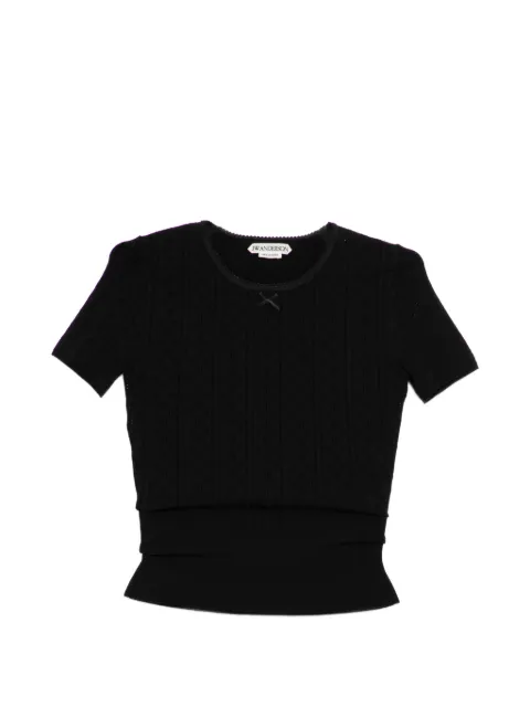 JW Anderson pointelle bow top Black KW1477YN0309