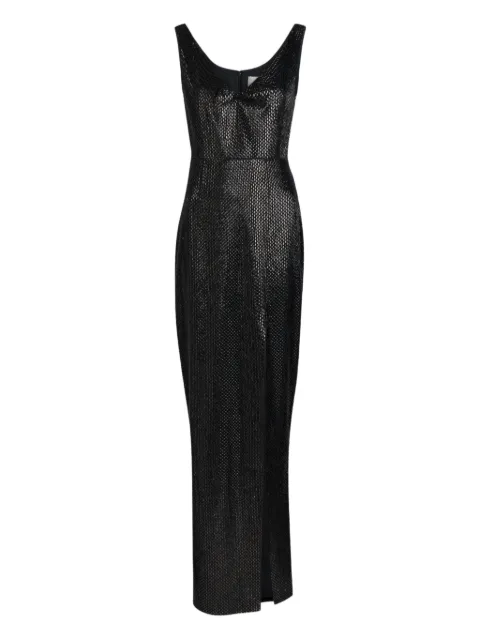 Roland Mouret draped-neck sleeveless maxi dress Grey RMAW25107GDMGR