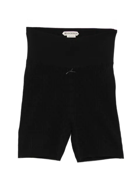JW Anderson cable-knit high-waisted shorts Black KW1475YN0309