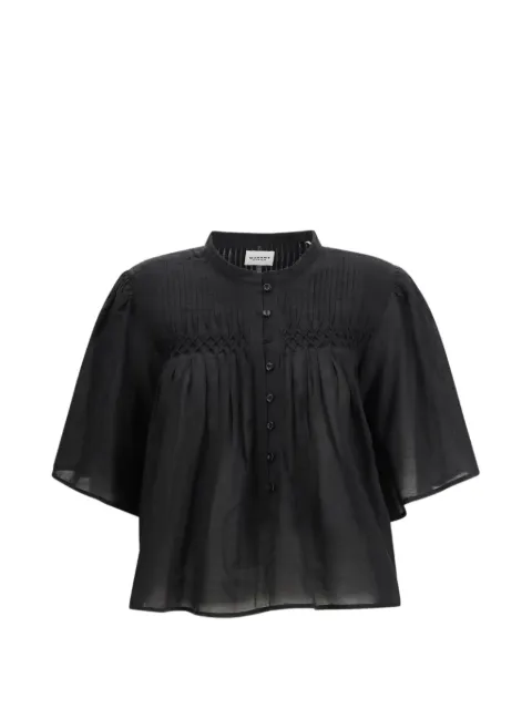 MARANT ÉTOILE pleated buttoned shirt Black HT0456FAB3J04E