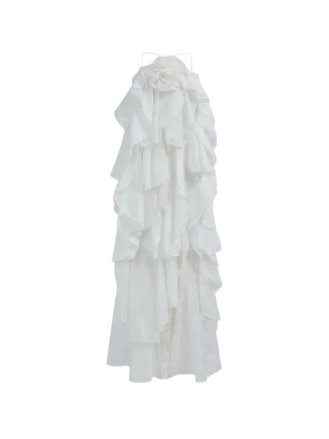 Aje Merritt ruffled floral maxi dress White 26RE5308