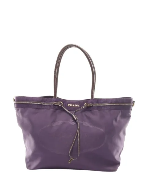 Prada Pre-Owned 2000-2013 Re-Nylon Jacquard Tote handbag Purple N33QYKZT6IOVHGZA