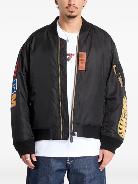 A BATHING APE® Shark Ma-1 bomber jacket Black 001HJL801003MBLK