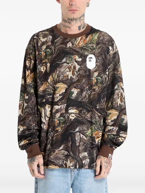 A BATHING APE® long-sleeve T-shirt Brown 001LTL801011MBRW