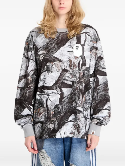 A BATHING APE® long-sleeve T-shirt White 001LTL801011MWHT