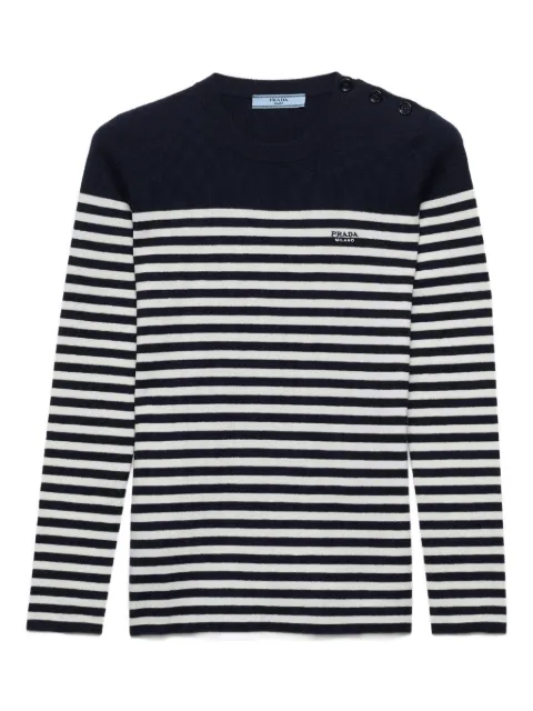 Prada striped ribbed sweater Blue P24Z2QSOOO19IH